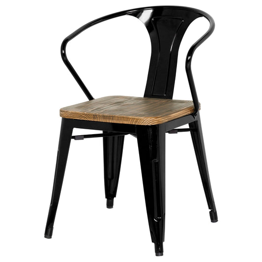 New Pacific Direct Metropolis Metal Arm Chair, (Set of 4) 938730-B - 938730-B