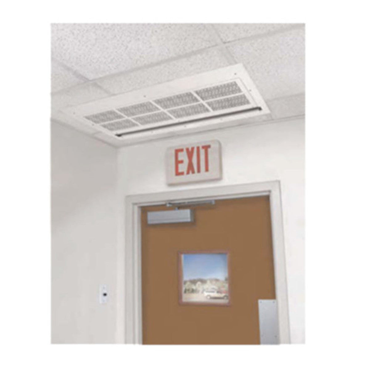Curtron S-ICM-96-2-EH-FILTER 99" In-Ceiling Mounted Air Curtain with Air Filter - CUSICM962EHFILTER