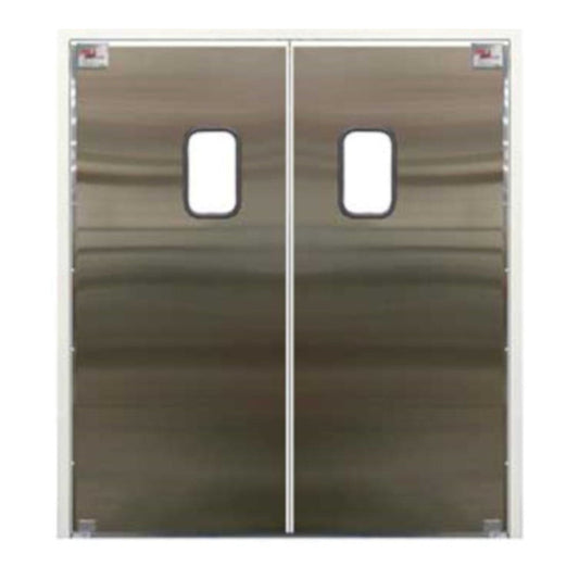 Curtron SPD-30-SS-DBL-7296 72" x 96" Service-Pro Series 30 Double Swing Door - CUSPD30SSDBL7296