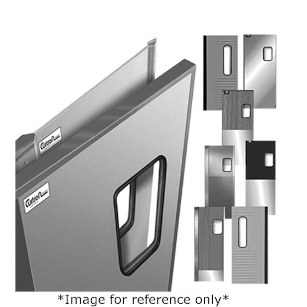 Curtron SPCD-30-SS-DBL-5448 54" x 47" Service-Pro Cafe Series 30 Swinging Door - CUSPCD30SSDBL5448