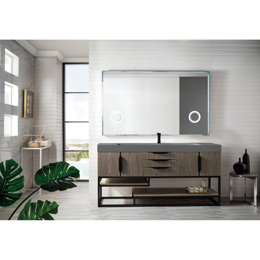 James Martin Vanities Columbia 72" Single Vanity - 388-V72S-AGR-MB-DGG