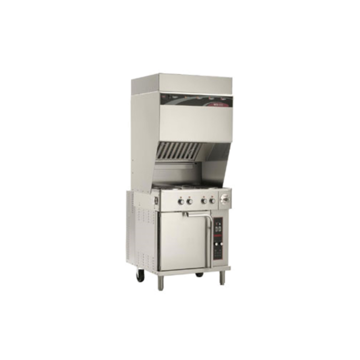 Globe Wells WVO-4HF Electric Ventless Cooktop with 4 French Plates & Convection Oven -  WLWVO4HF