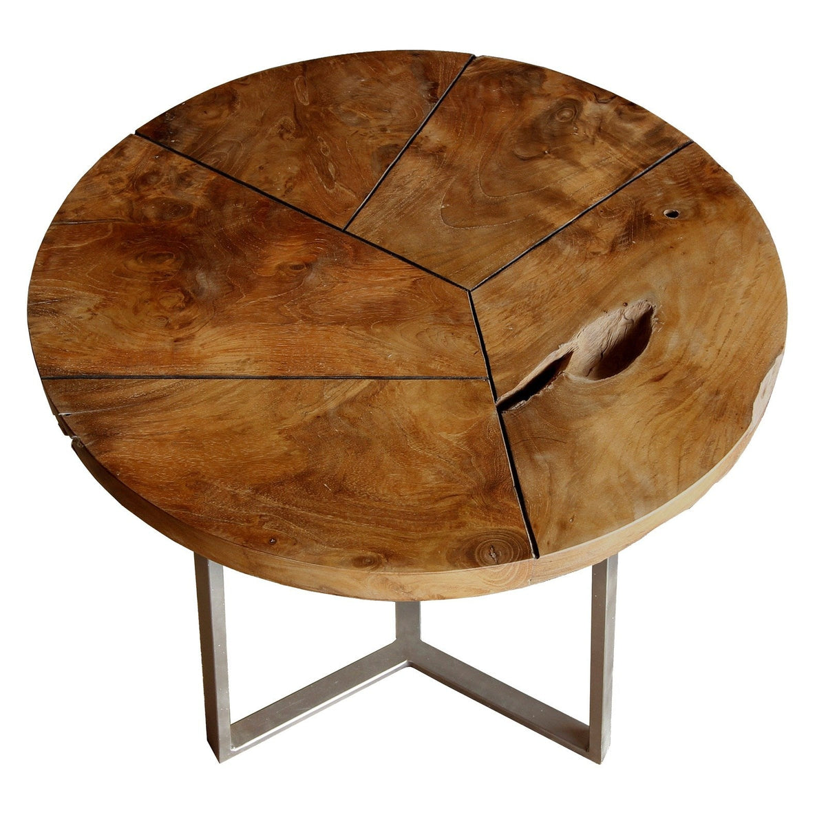 New Pacific Direct Leon Reclaimed Teak Wood Side/ End Table -  9600025